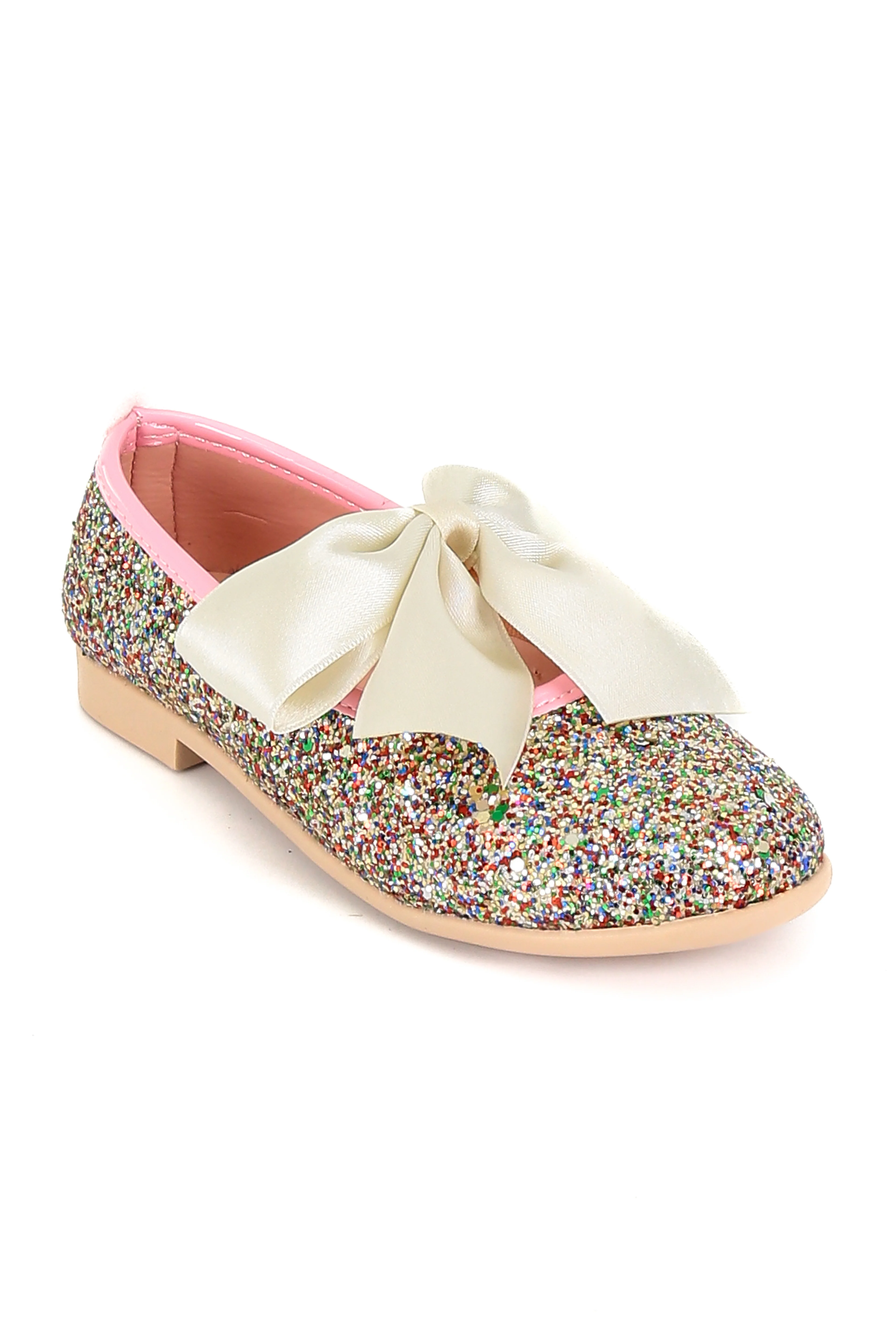 Girls Sequin Ballerina Flat Pumps - LOLA - Multi Colour - Image 3