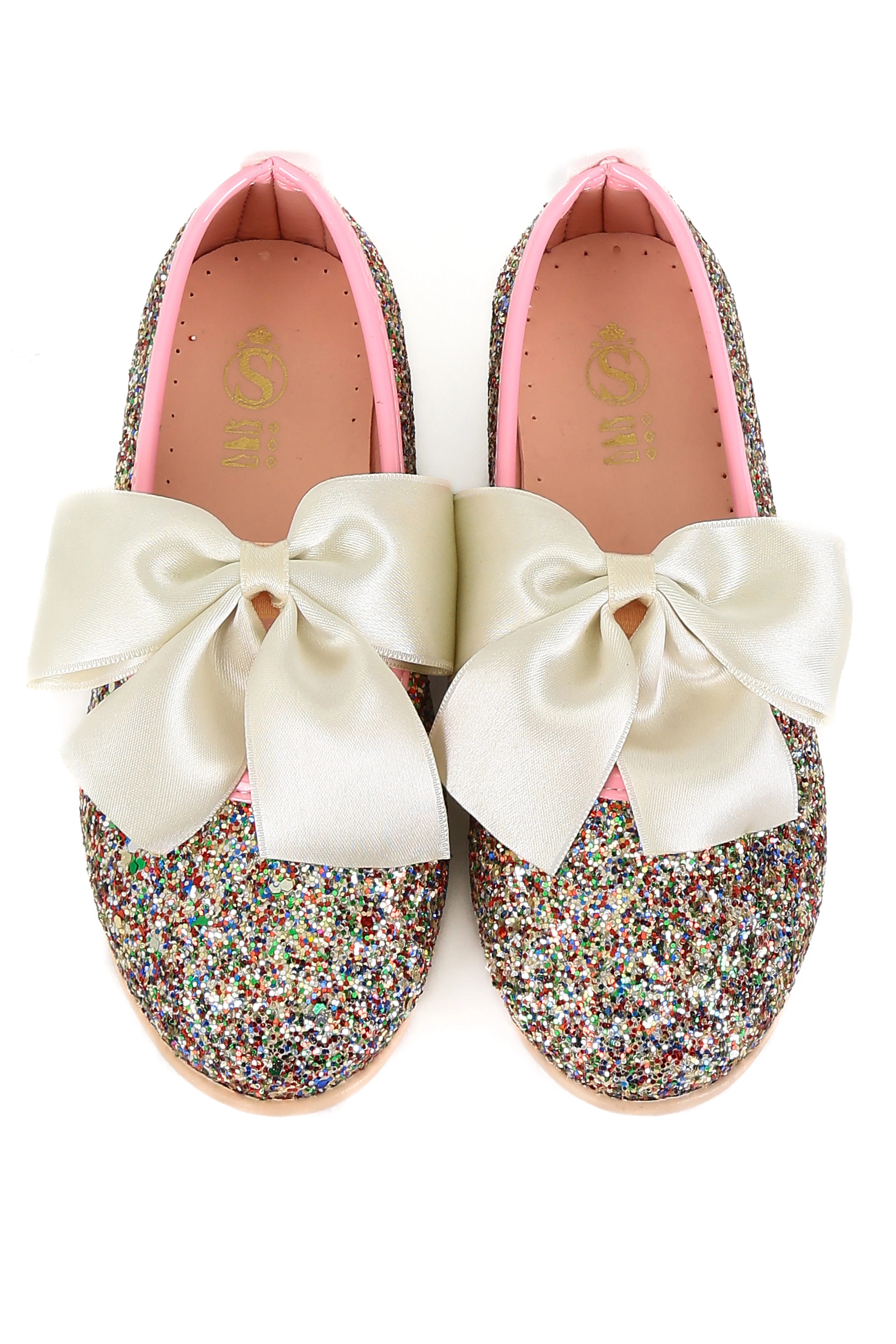 Girls Sequin Ballerina Flat Pumps - LOLA - Multi Colour - Image 4