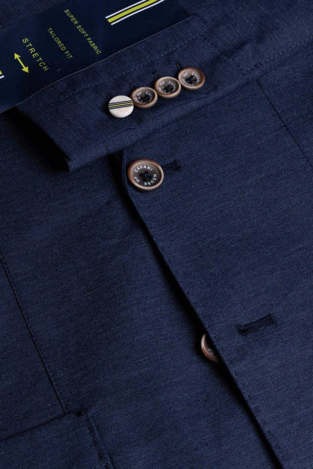 Men's Slim Fit Linen Jacket & Trousers Suit Set - ALVARI - Navy - Image 10