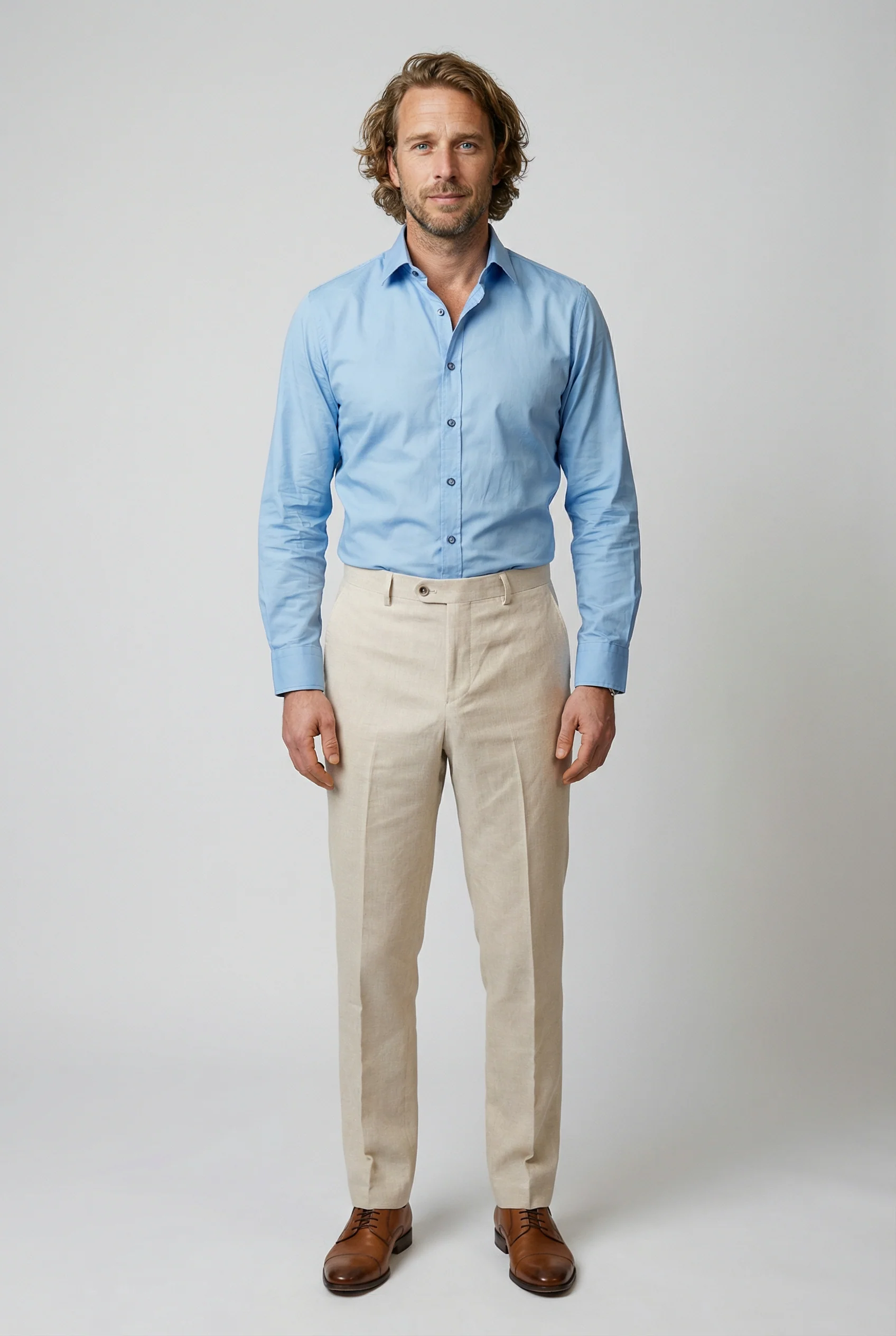 Men’s 2-Piece Cotton-Linen Formal Suit - GIOVANNI CREAM - Image 7