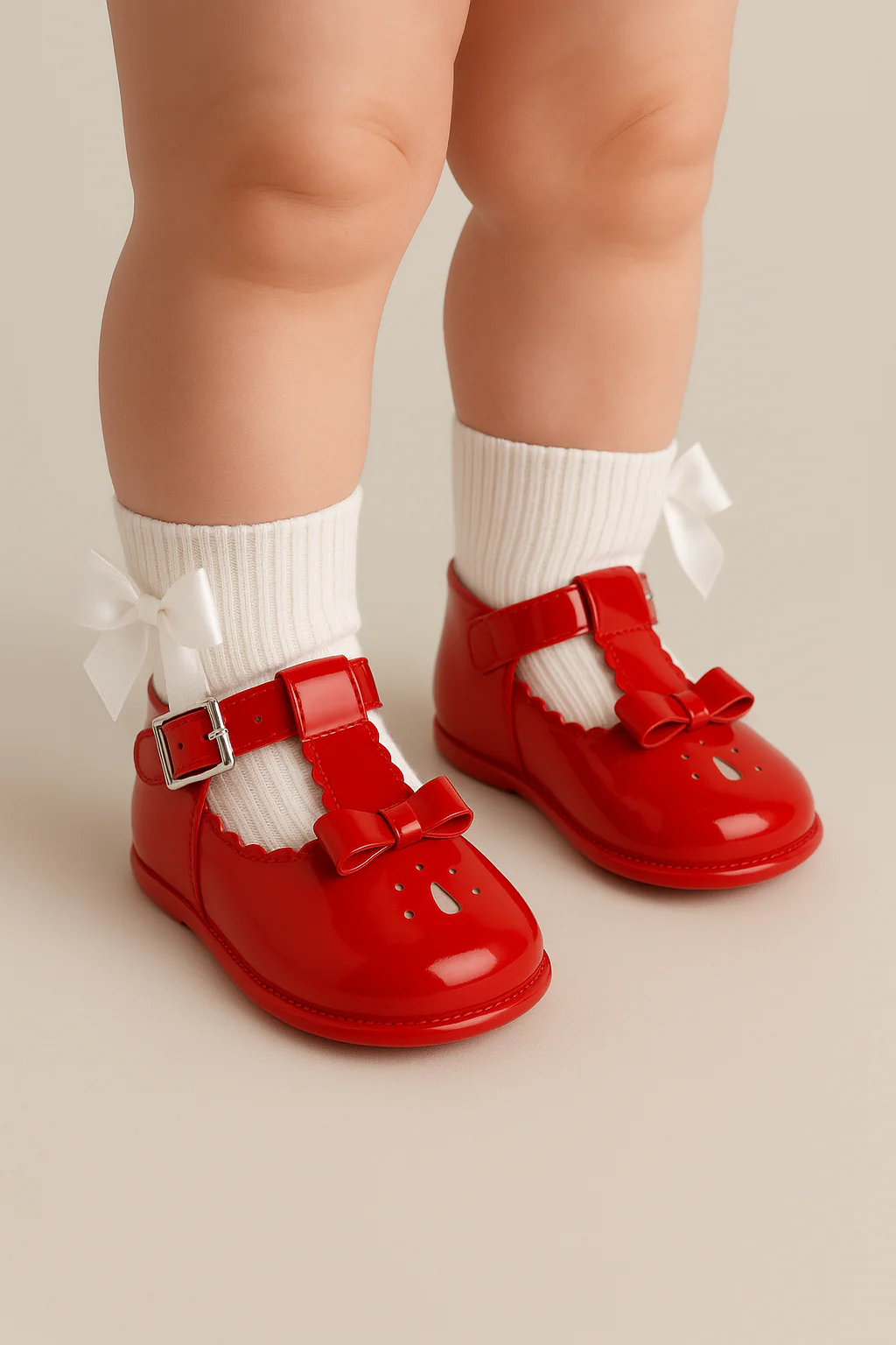 Unisex Baby Patent Shoes - HARPER - Red - Image 5
